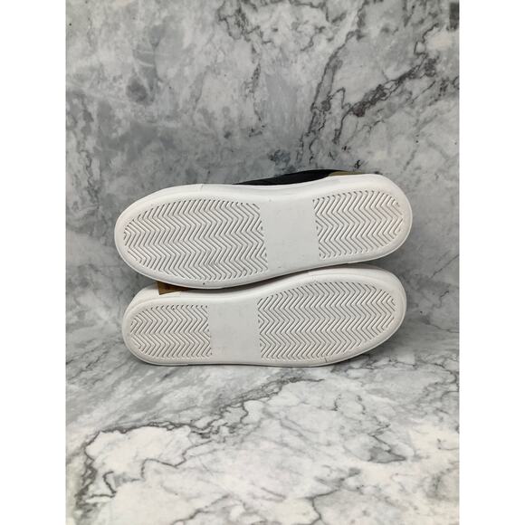 Official Program Size 7.5 Black/Metallic Gold STW-70 Leather Low Sneaker L8-3 - Picture 8 of 10